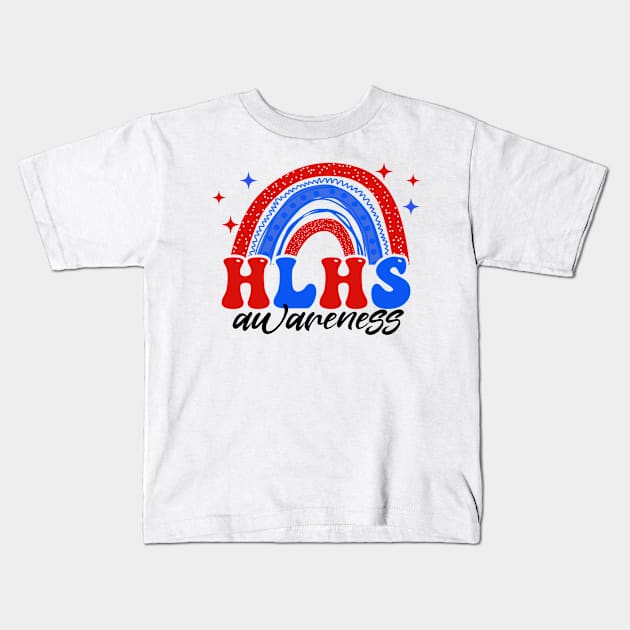 HLHS Awareness, Hypoplastic Left Heart Syndrome Awareness, CHD Awareness (2 Sided) Kids T-Shirt by artbyhintze